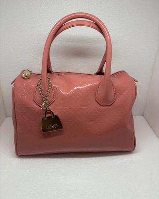 Liu Jo Pink Patent Satchel Bauletto Handbag