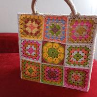 Borsa uncinetto quadri grammy