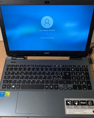 Acer Aspire pc portatile ram 4gb hd 500gb w11
