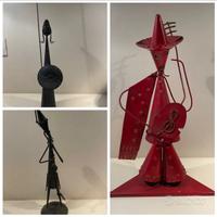 Sculture vintage in metallo ferro
