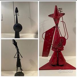 Sculture vintage in metallo ferro