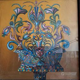 Dipinto a tempera su cartone pressato