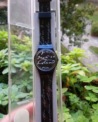 Orologio vintage Swatch WHITE WRITING GB165