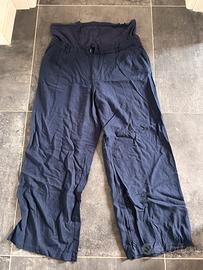 Pantaloni premaman misto lino