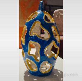 Paralume in ceramica di Capri, fatto a mano.