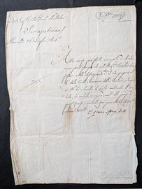 Lettera manoscritta originale — Macerata