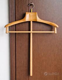 Gruccia appendiabiti vintage legno anni 50 60