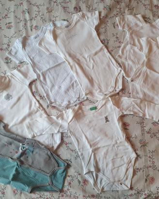 7 Body petit bateau e altre bambino tg 3-6mesi