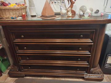 Comò con due comodini marrone