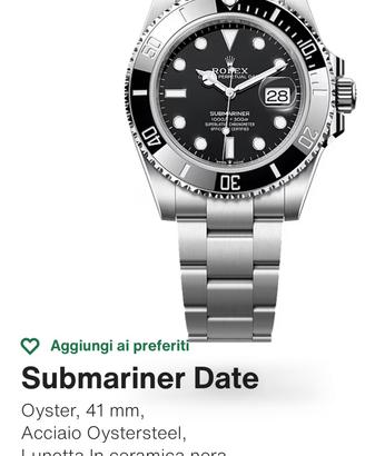 Rolex sub date 126610ln NUOVO 4/2026