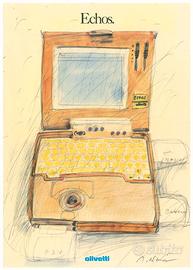 Poster De Lucchi x Olivetti- "Echos"