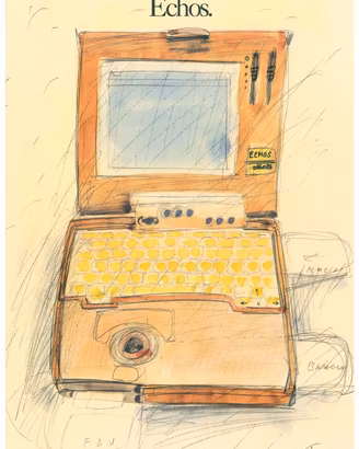 Poster De Lucchi x Olivetti- "Echos"