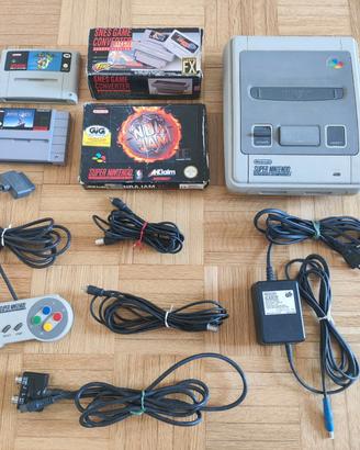 Super Nintendo (SNES) + 3 giochi + game converter