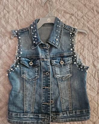 Gilet jeans bimba