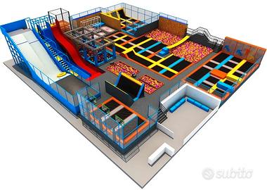 Trampolini Elastici professionali per Parchi Gioco