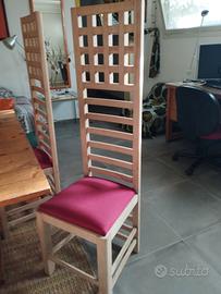 sei sedie modello mackintosh