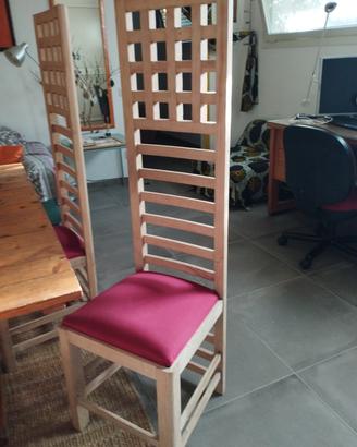 sei sedie modello mackintosh