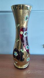 Vaso Artistico in Vetro di Murano con Oro 18K e Fi