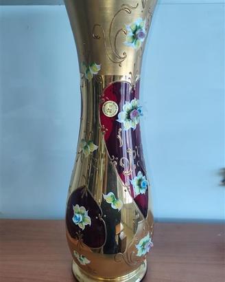 Vaso Artistico in Vetro di Murano con Oro 18K e Fi