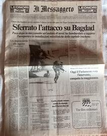 Messaggero 17 Gennaio 1991 Inizio Guerra del Golfo