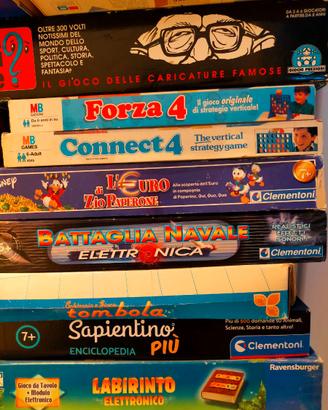 Giochi da tavolo vari per bambini e famiglie