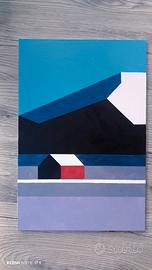 paesaggio norvegese acrilico su tela