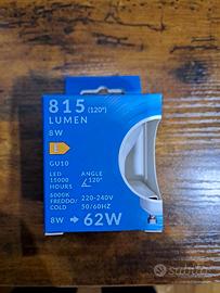 12 faretti LED GU10 luce fredda 6000K