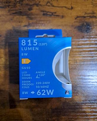 12 faretti LED GU10 luce fredda 6000K