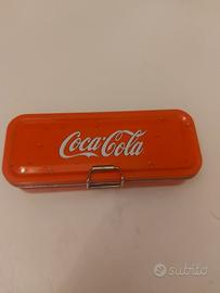 Astuccio Latta Coca Cola Porta Matite Vintage