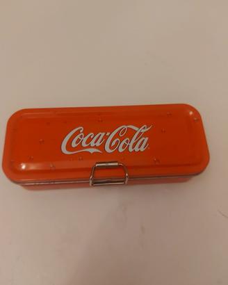 Astuccio Latta Coca Cola Porta Matite Vintage