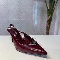décolleté slingback Prada bordeaux
