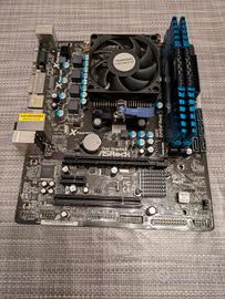 Processore AMD quad core+scheda madre ASRock+RAM