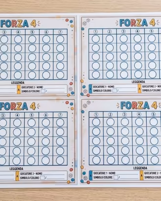 Tovagliette Gioco Plastificate A3 Lavabili (Forza