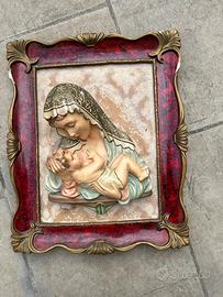 Madonna con bambino capoletto in legno anni ‘50