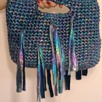 Borsa donna fatta a mano all'uncinetto