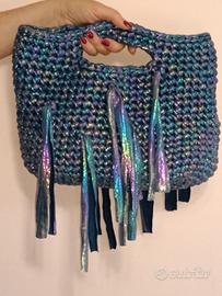 Borsa donna fatta a mano all'uncinetto