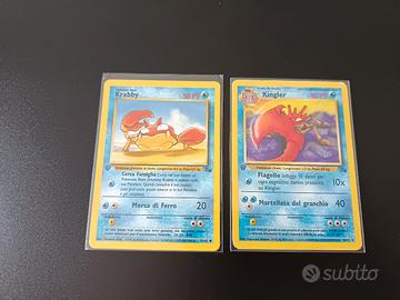 Krabby & Kingler – Fossil Prima Edizione – Lotto U