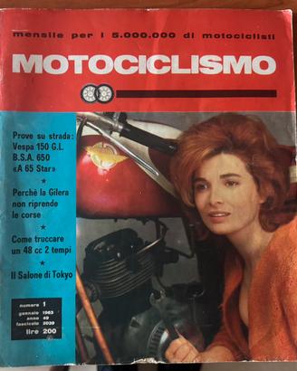 Rivista Motociclismo n. 1 del 1963 prova Vespa GL