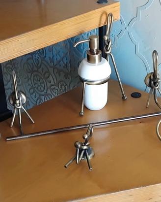 Etrusca NODO Set Accessori Bagno Ottone Bronzato