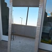 specchio grande cornice color argento 