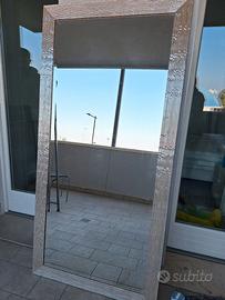 specchio grande cornice color argento 