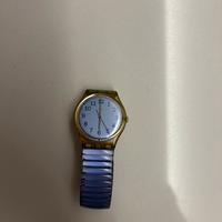 Swatch viola anni 90 con cinturino a maglie