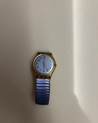 Swatch viola anni 90 con cinturino a maglie