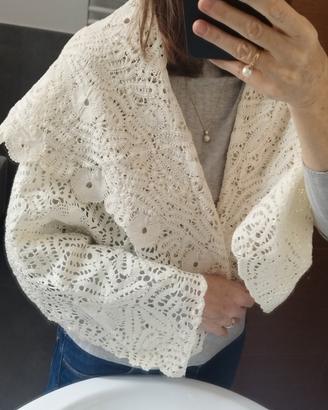 Scialle in pizzo macramè/tombolo