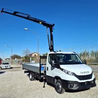 IVECO DAILY 35C18 E6 NUOVO GRU 12m CASSONE 4,15