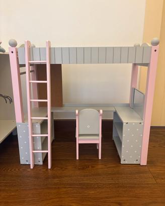 Lettino scrivania bambole