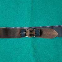 Cintura scamosciata bicolore nera  marrone anni 50