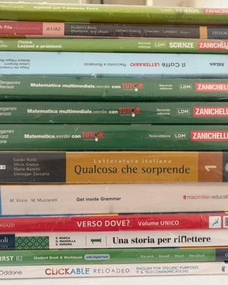Serie di libri dalla prima alla terza superiore