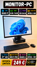 Computer Fisso  Moniotor 240GB Win11 |i5