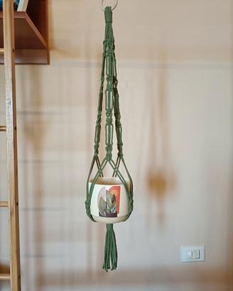 Porta vaso in macramè 